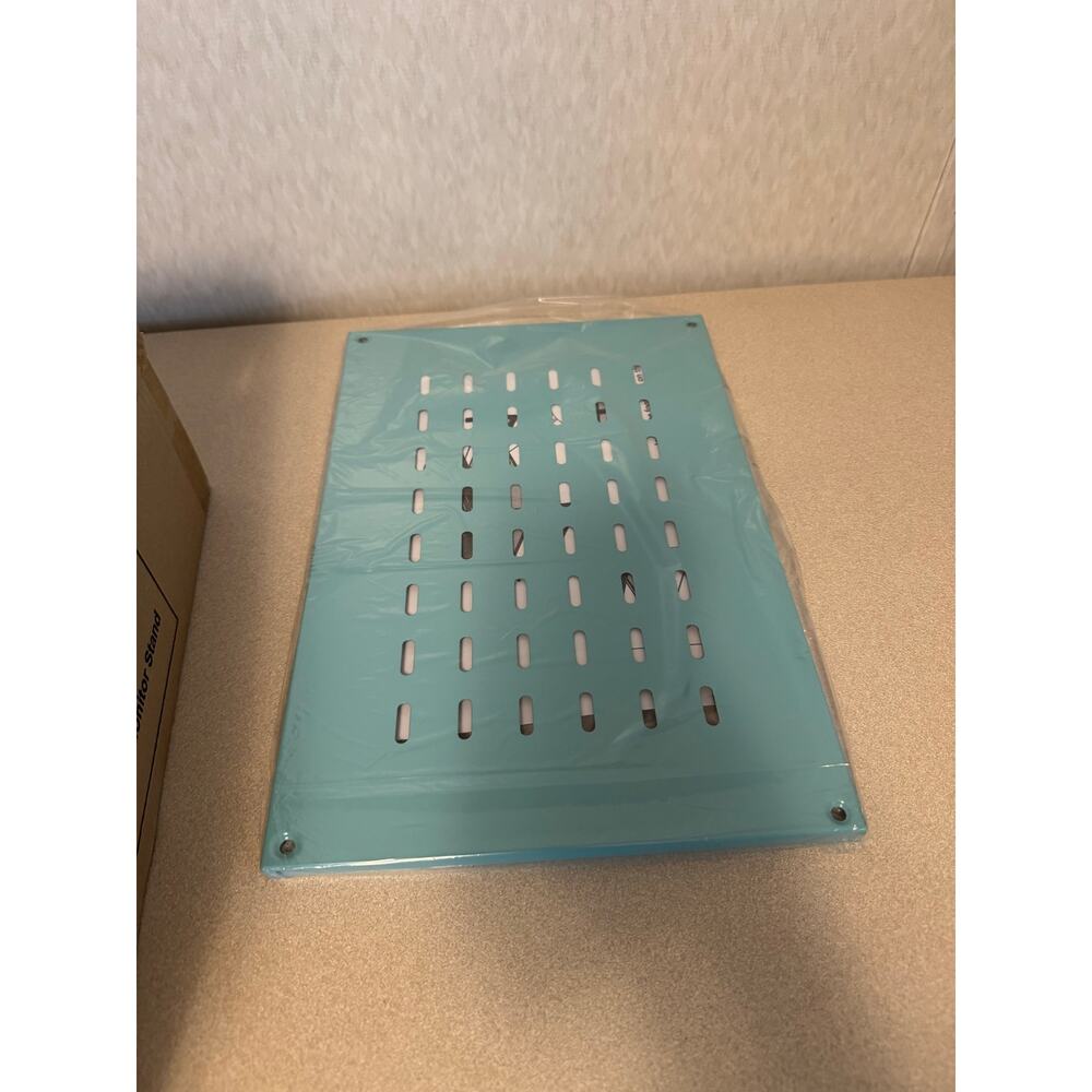 Computer Monitor Stand Riser FE OS-2 Ventilated Metal Desk Riser Teal 15x11 - Picture 3 of 9